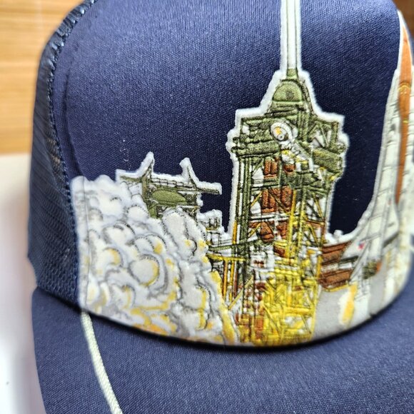Vintage Kennedy Space Center Space Shuttle Trucker Hat Snapback - Picture 2 of 14